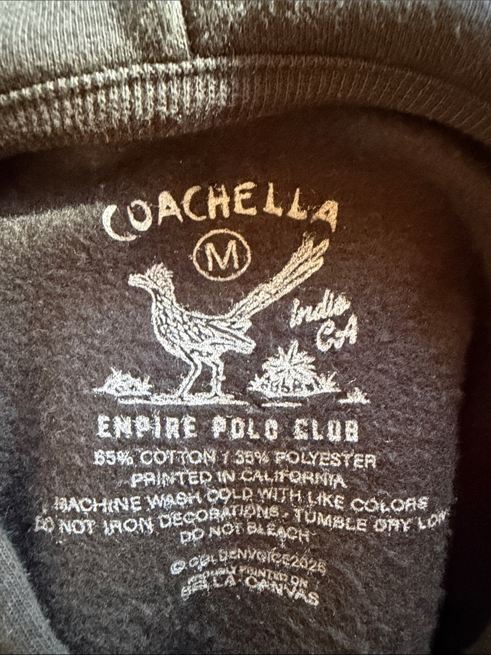 Coachella Black Pullover Hoodie - Festival Logo - Picture 6 of 6